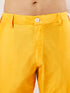 Men's Mustard Silk Blend Jacket Kurta And Pyjama Set